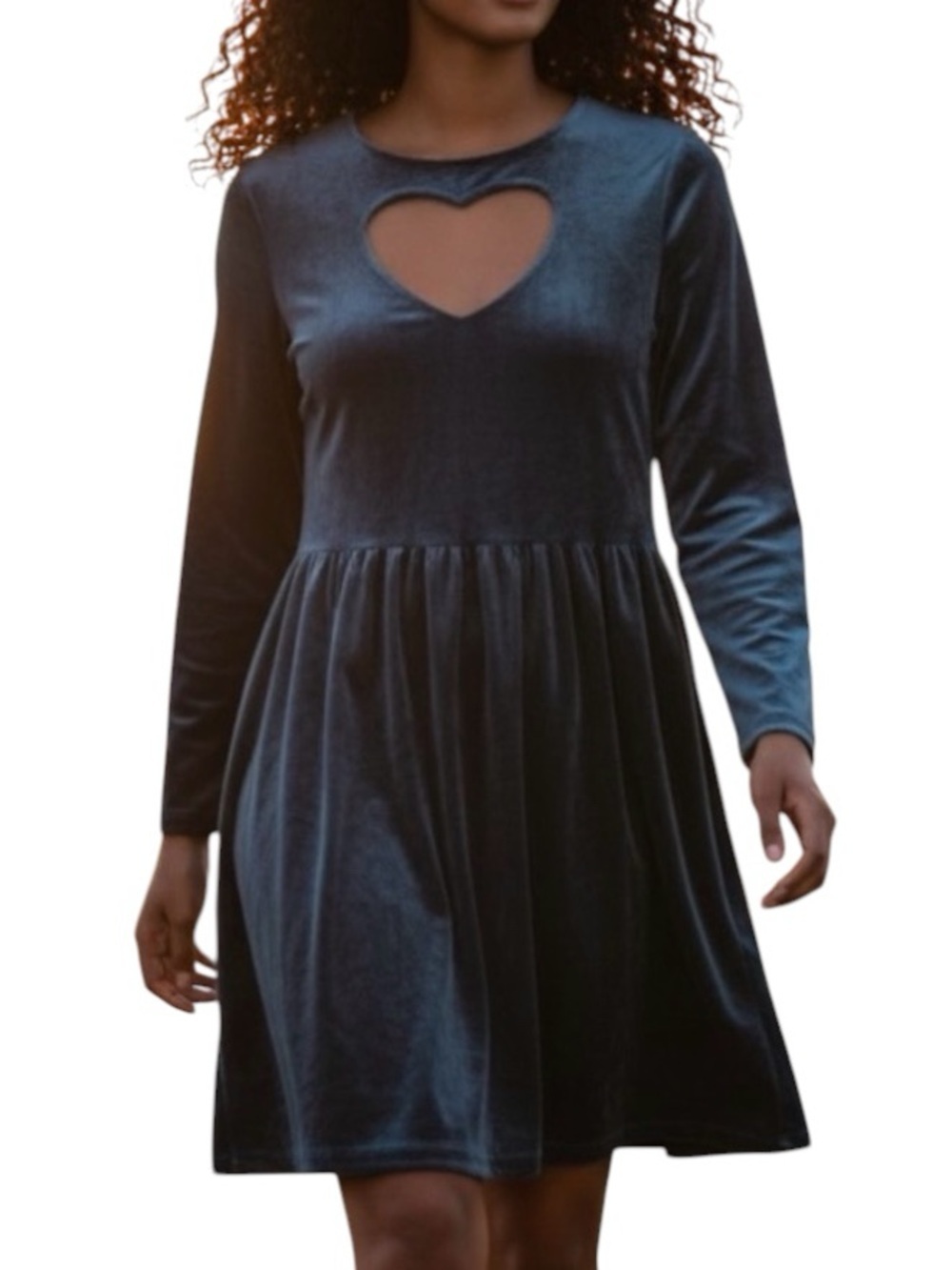 Entro Anthropologie dress crushed velvet , teal blue, size medium. New with tag.
